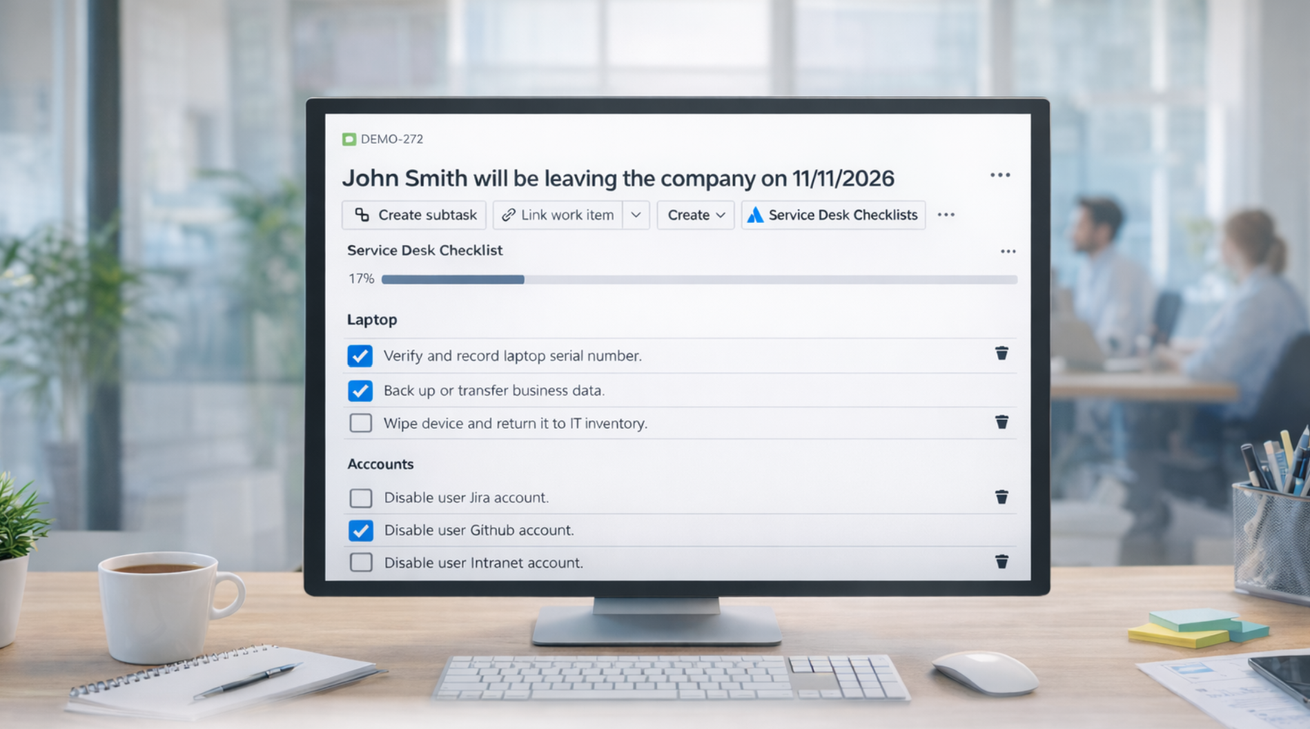 Service Desk Checklists in Jira